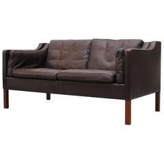 Borge Mogensen for Frederica 2212 Leather Loveseat