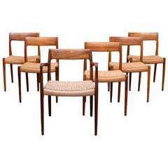 Set of Six Rosewood J.L. Møller Dining Chairs