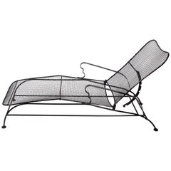 Vintage Russell Woodard Black "Sculptura" Reclining Chaise Lounge Chair, 1950s