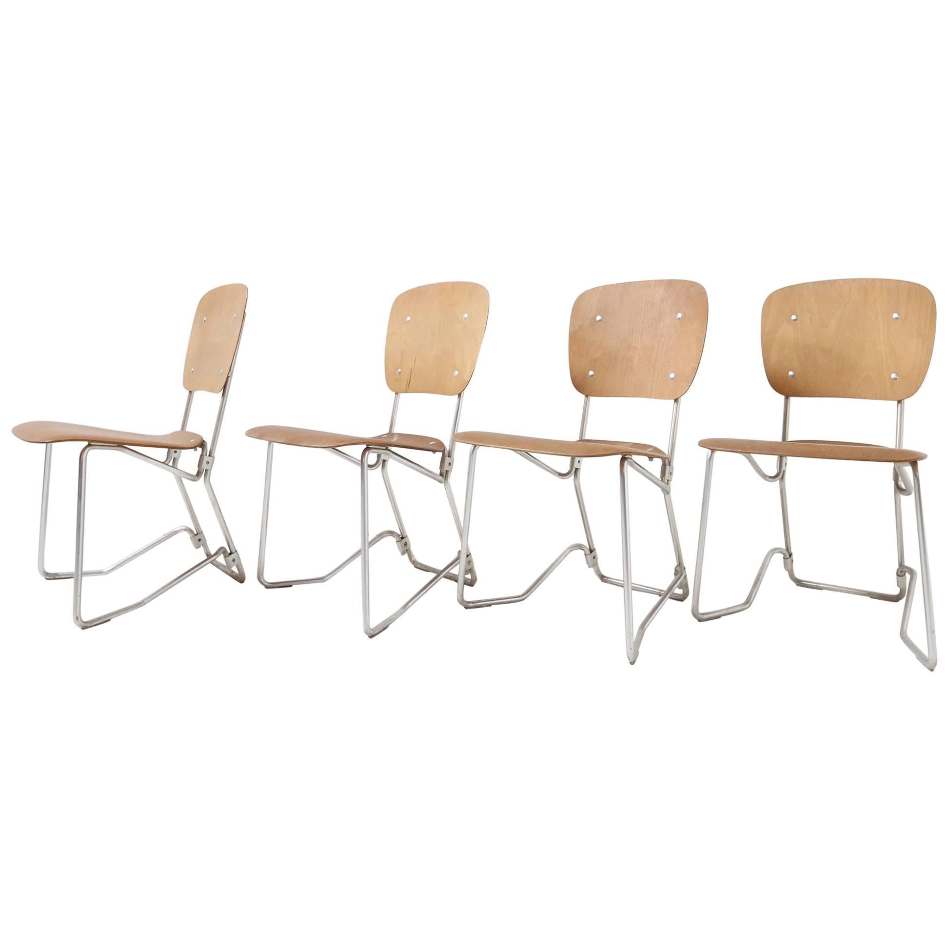 First Edition Aluflex Chairs by Armin Wirth Switzerland, 1950s For Sale