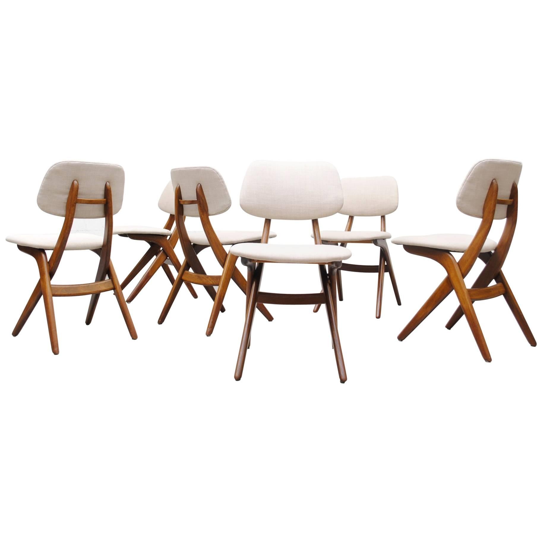 Set of Six Hovman Olsen Style Dining Chairs for Webe