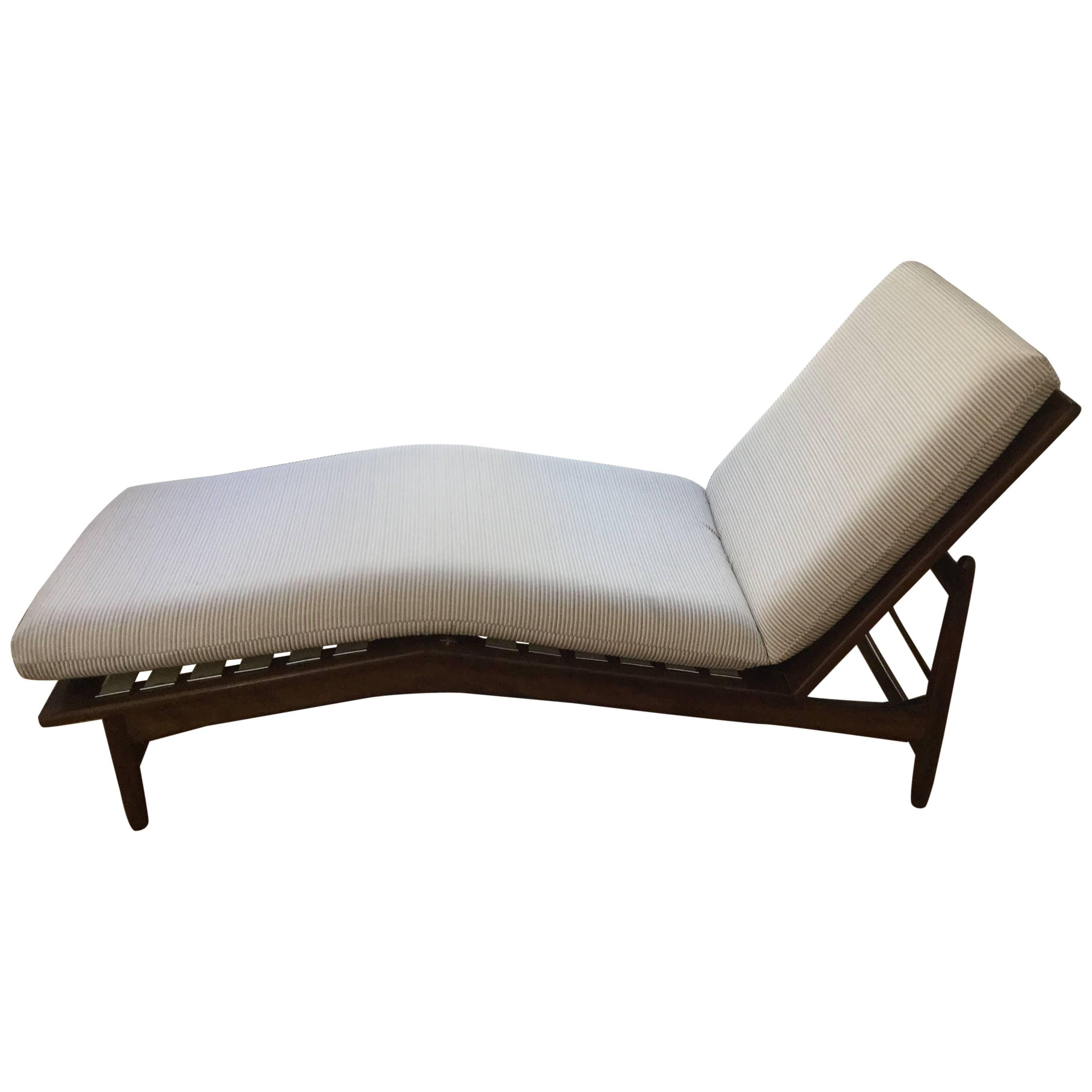 Danish Adjustable Chaise Lounge by Kofod Laresen for Selig For Sale