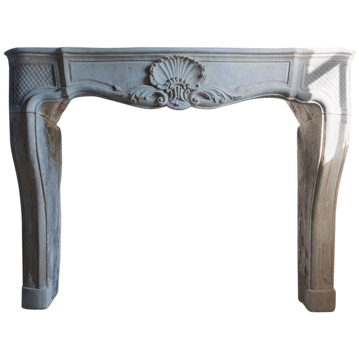 19th Century Limestone Fireplace in the Style of Louis XV For Sale at ...