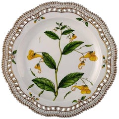 Royal Copenhagen Flora Danica, Round Dish or Dinner Plate with Pierced Border