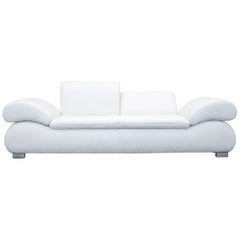 Koinor Diva Designer Leather Sofa White Function Two-Seat Modern