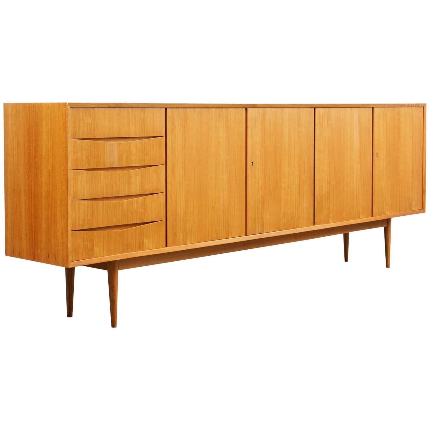 Large 1960s Cherrywood Sideboard For Sale