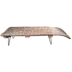 Unusual Coffee Table Made from a 200 Year-Old Driftwood-Grey Tribulum