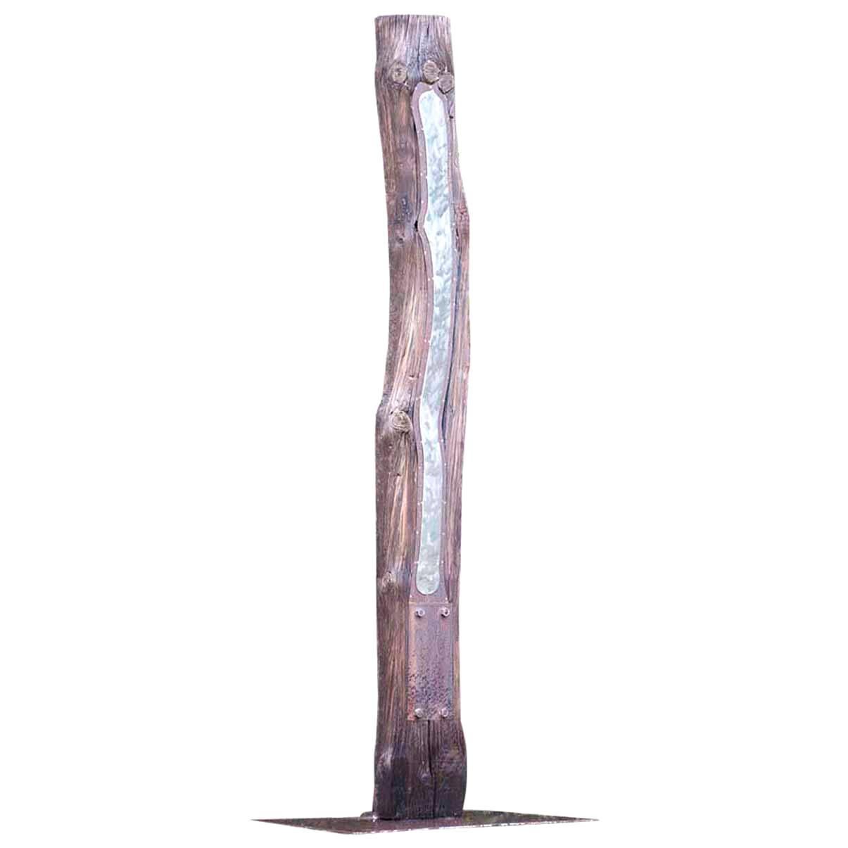 Contemporary Outdoor Large Abstract Wood and Steel Sculpture, Model Traverse
