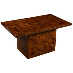 20th Century Burr Yew Marquetry Coffee Table