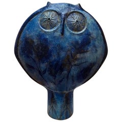 Vintage Monumental Iconic Owl Sculpture by Master Designer Eva Fritz-Lindner