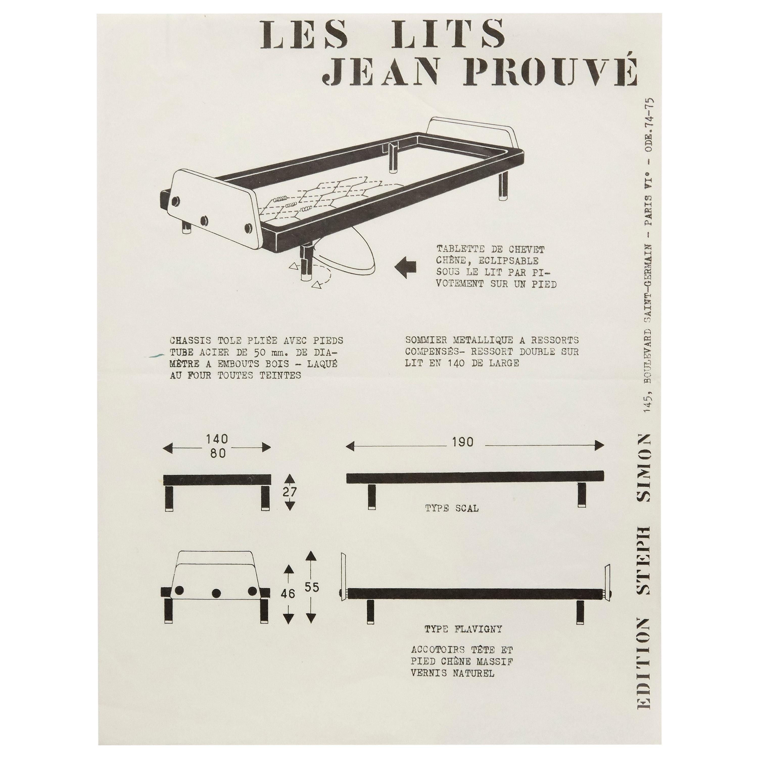 "Les Lits" Jean Prouvé by Steph Simon Editions Booklet Print