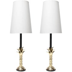 Pair of Gold Palms Table Lamps