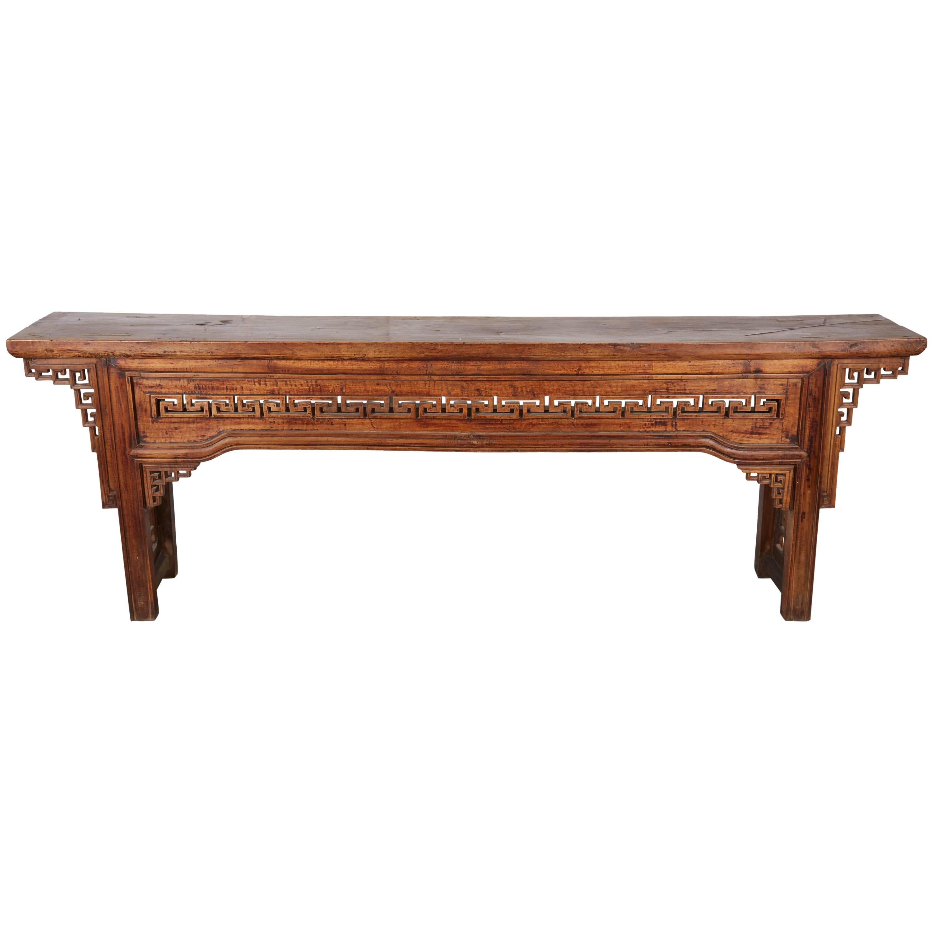 Fabulous 19th Century Walnut Altar Table With Great Patina For Sale