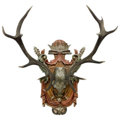 Prussian Red Stag with French Plaque and Original Officer's Artillery Gorget