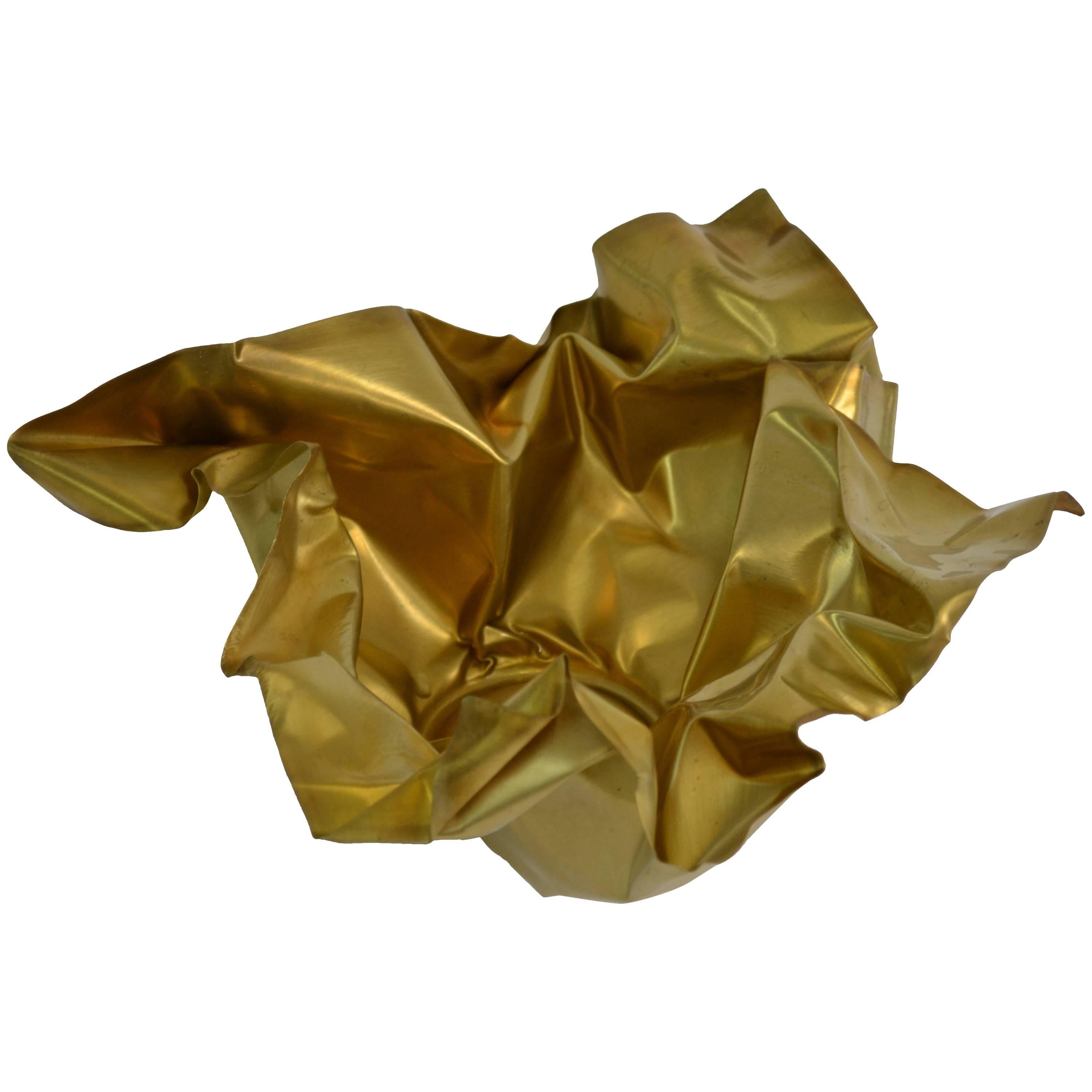 24 Karat Gold Paper Bowl For Sale