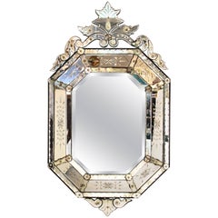 Hollywood Regency Large Venetian Mirror