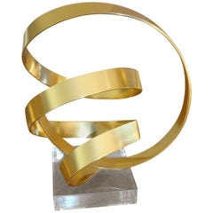 Dan Murphy Brass Abstract Sculpture