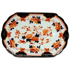 Antique English Brownfield & Sons Ironstone Imari Small Platter