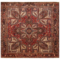 Vintage Red/Brown Persian Heriz Carpet