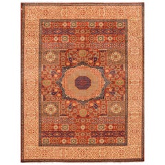 21st Century Rust/Orange Afghan Carpet