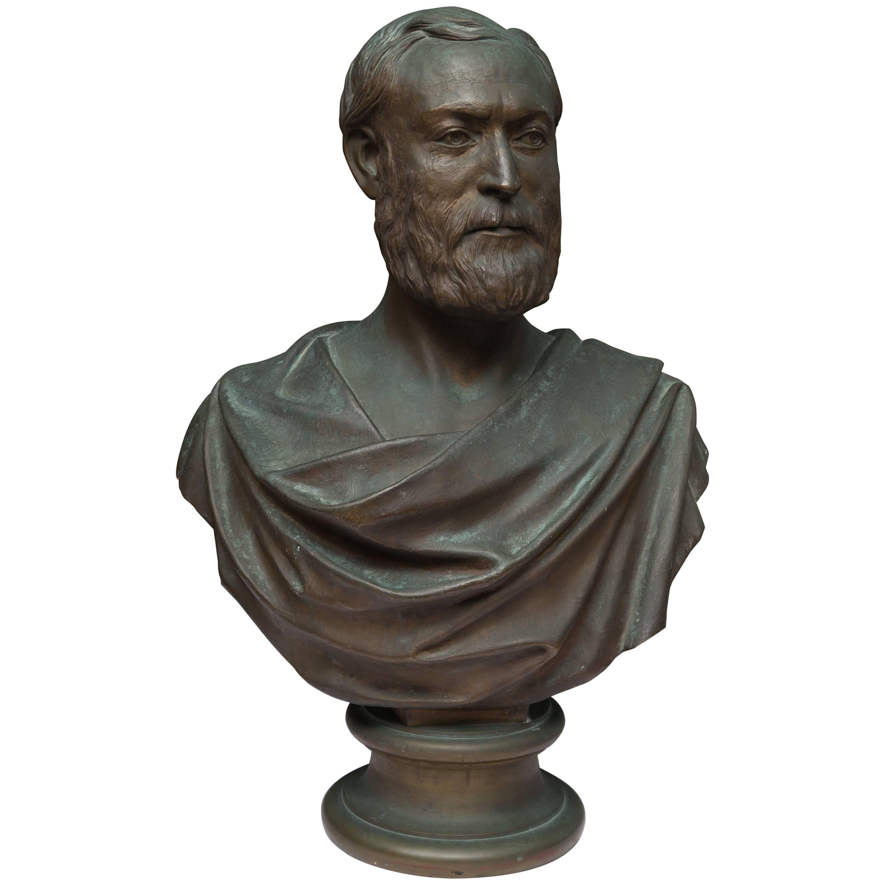 Bronze Bust of a Gentleman For Sale