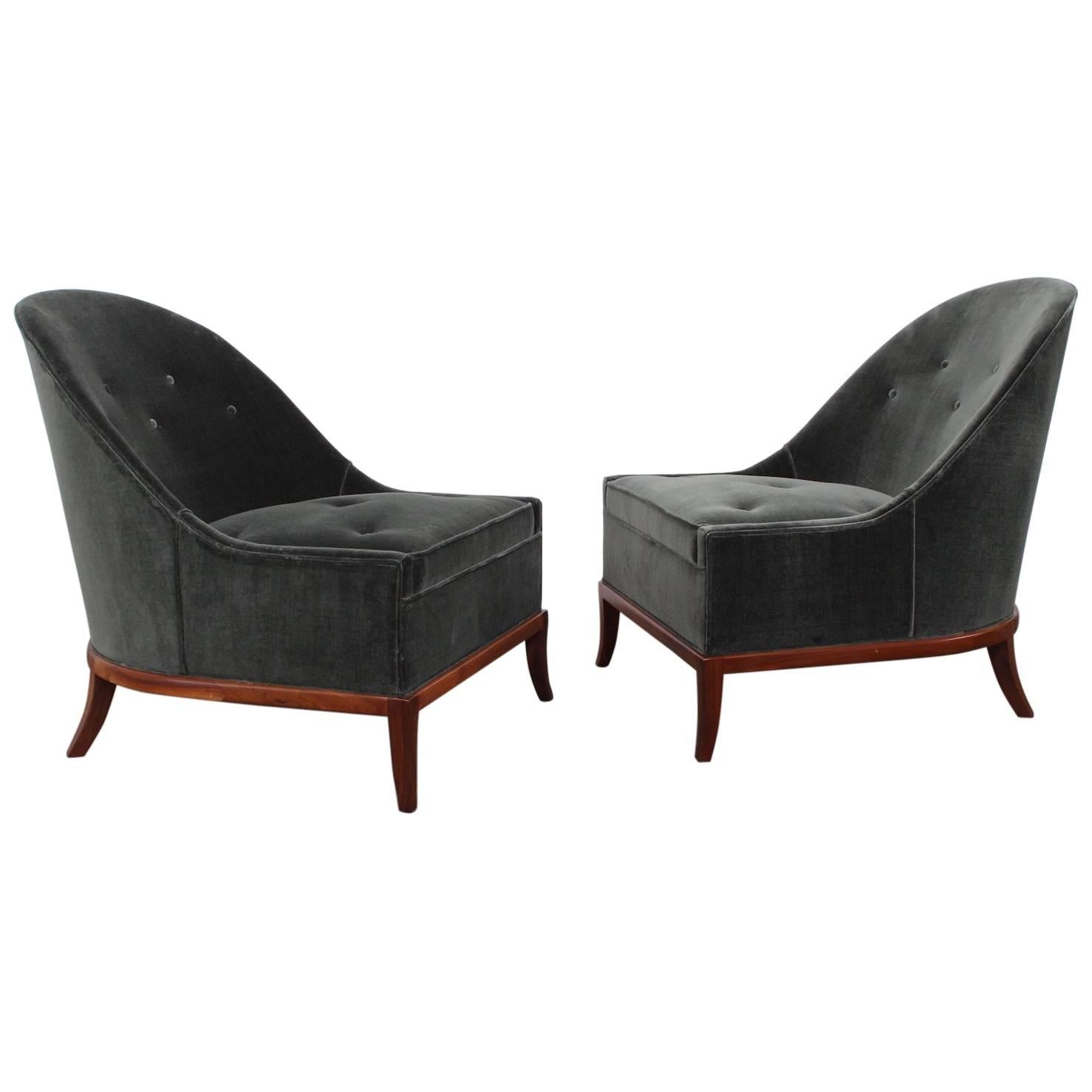 Pair of Slipper Chairs by T.H. Robsjohn-Gibbings for Widdicomb