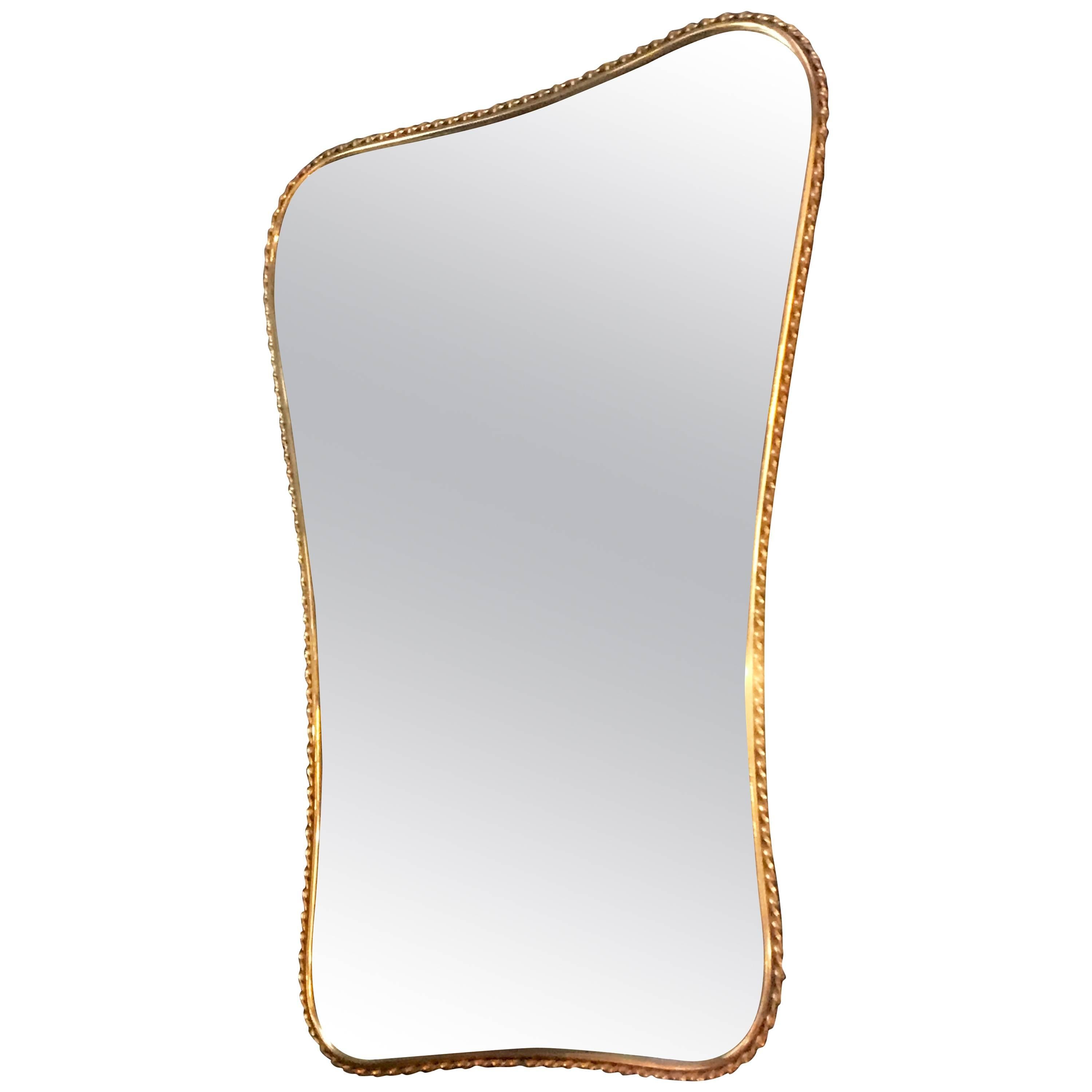 Brass Mirror, Italian 1960s