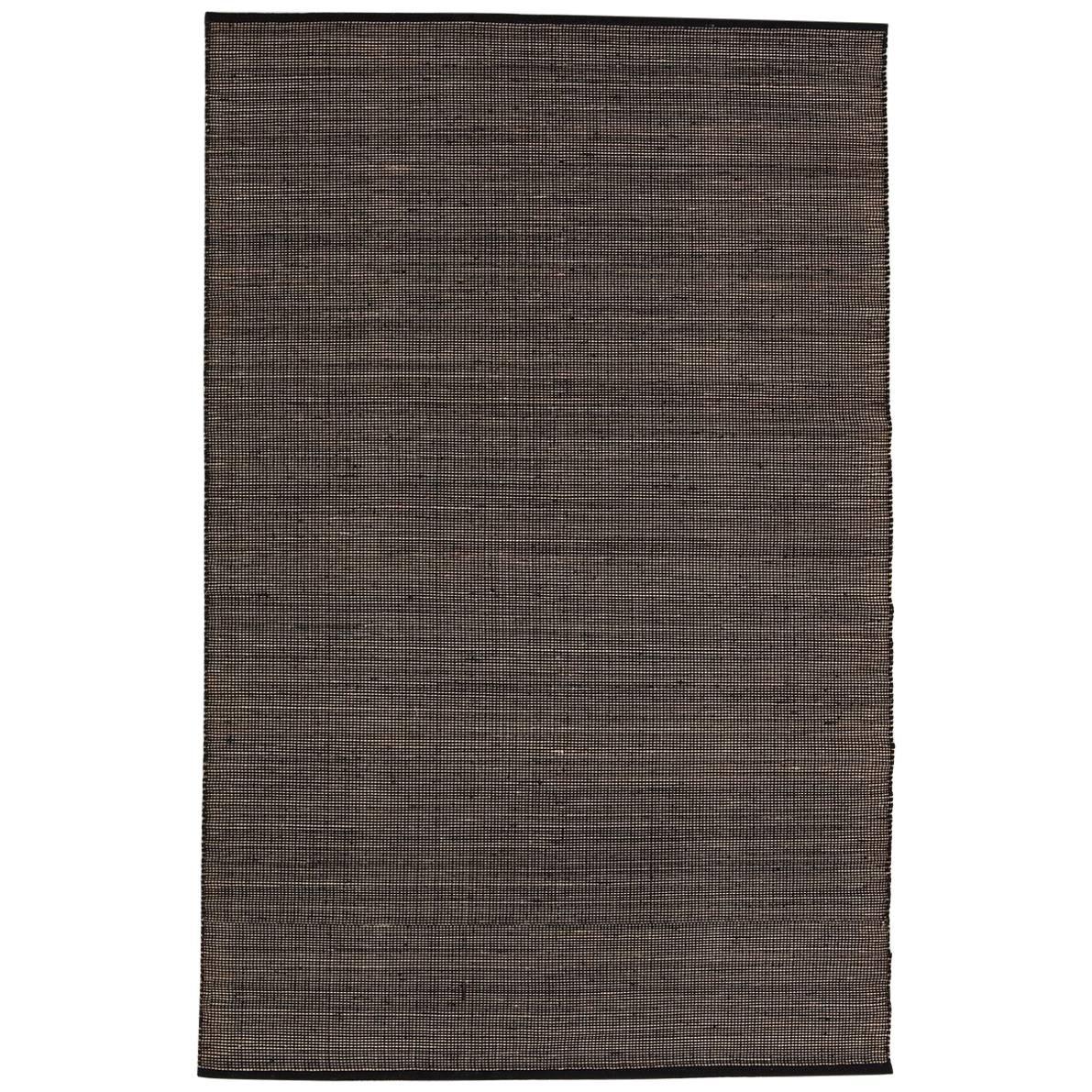 Tatami Small Black Wool and Jute Rug by Nani Marquina & Ariadna Miquel