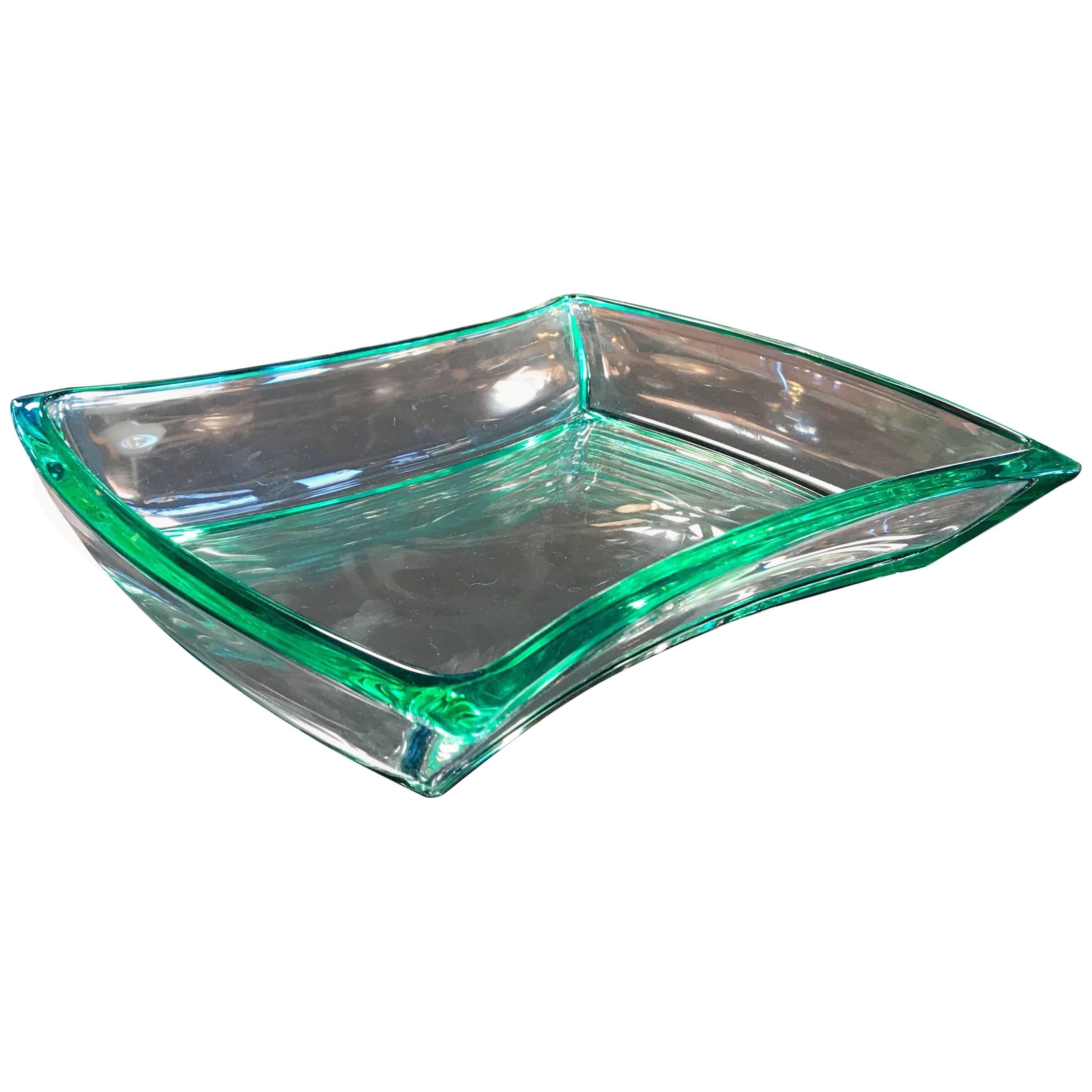 Fontana Arte Aquamarine Glass Bowl