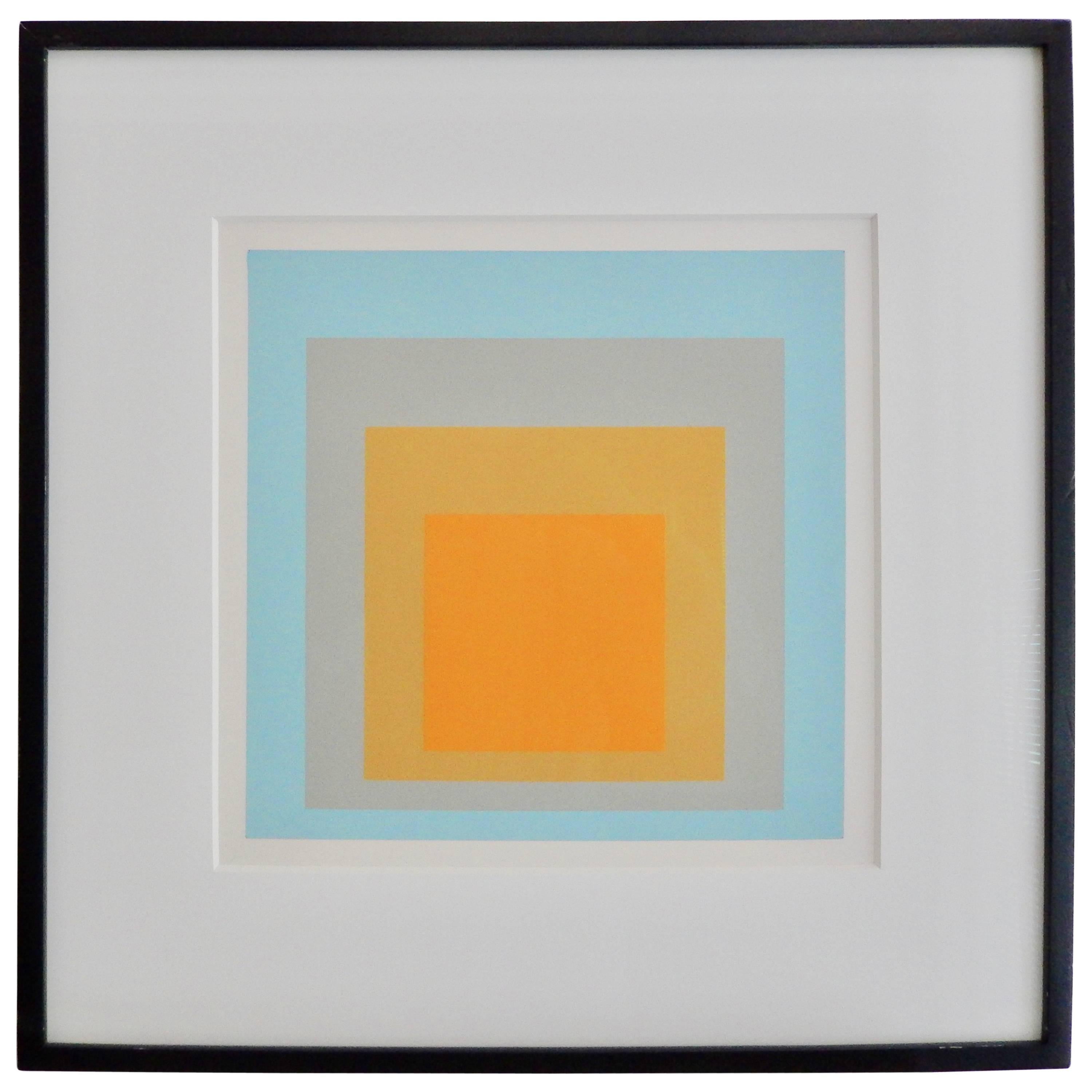 Josef Albers, "Wide Light" Homage to the Square Screen Print, 1962