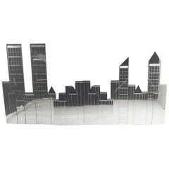 Mirror NYC Skyline Wall Mount Sculpture by Mechanical Mirror Works Inc