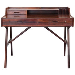 1960s Midcentury Danish Modern Rosewood "Ladies" Desk by Arne Wahl Iversen