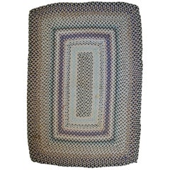 Handmade Vintage American Braided Rug, 1960s