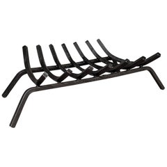 Antique Fire Basket, Free Standing Fireplace Iron Grate, circa 1900 Antique Fire Basket, Free Standing Fireplace Iron Grate, circa 1900