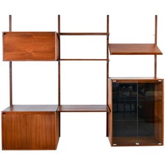 Used Walnut Three-Section Wall Unit by Barzilay, circa 1970