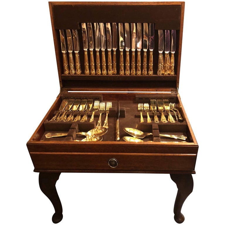 Antique English Cutlery Box For Sale at 1stdibs