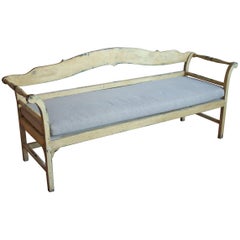 Vintage Gustavian Style Painted Bench