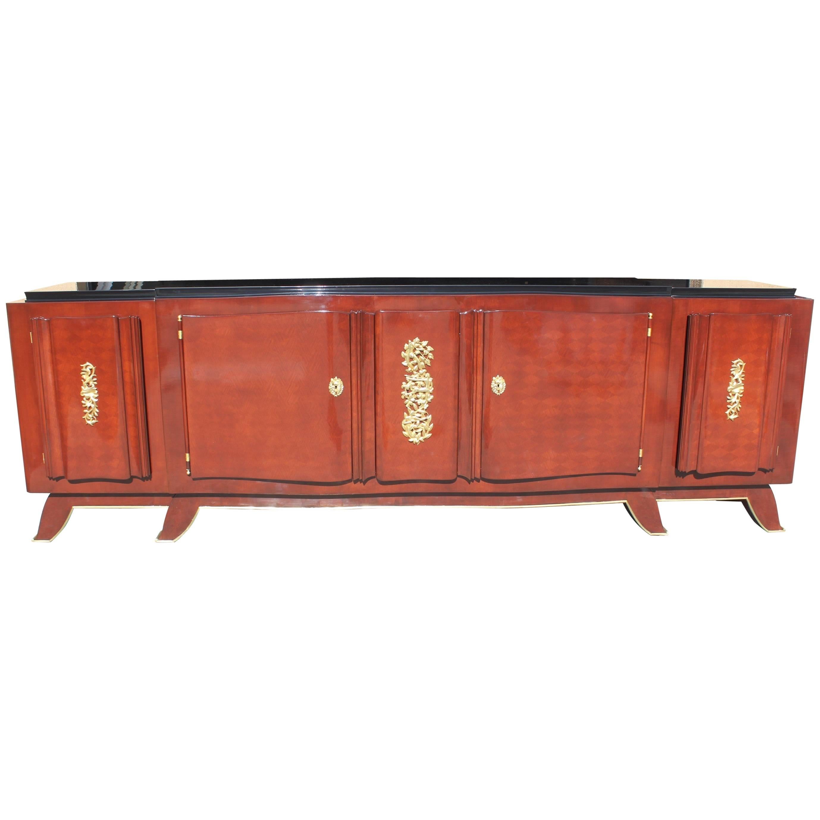 Impressive French Art Deco Rosewood Sideboard by Jules Leleu, circa 1935s
