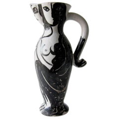 Ljuba Naumovitch Ceramic Pottery Vallauris French Design Modernist Ewer