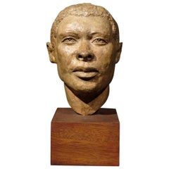 Fine Mid 20th Century Terracotta Bust of a Barbadian Man, by Harold S. Pfeiffer