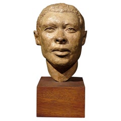 Fine Mid 20th Century Terracotta Bust of a Barbadian Man, by Harold S. Pfeiffer