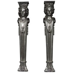 Fine Pair of 19th Century Allegorical Terms / Jambs, Continental Circa 1800