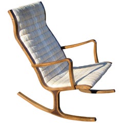 Mitsumasa Sugasawa for Tendo Mokko, Heron Rocking Chair, circa 1960s, Japan