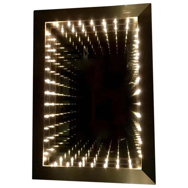 Massive Brass Rectangular Infinity Mirror by Merit at 1stDibs ...