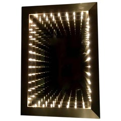 Massive Brass Rectangular Infinity Mirror by Merit