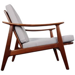 Vintage Danish Teak Armchair Reupholstered in Bute Fabric, 1950s-1960s
