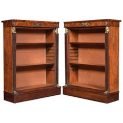 Pair of Regency Mahogany Open Bookcases