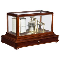 Antique Mahogany Cased Barograph by Chadburns Ltd