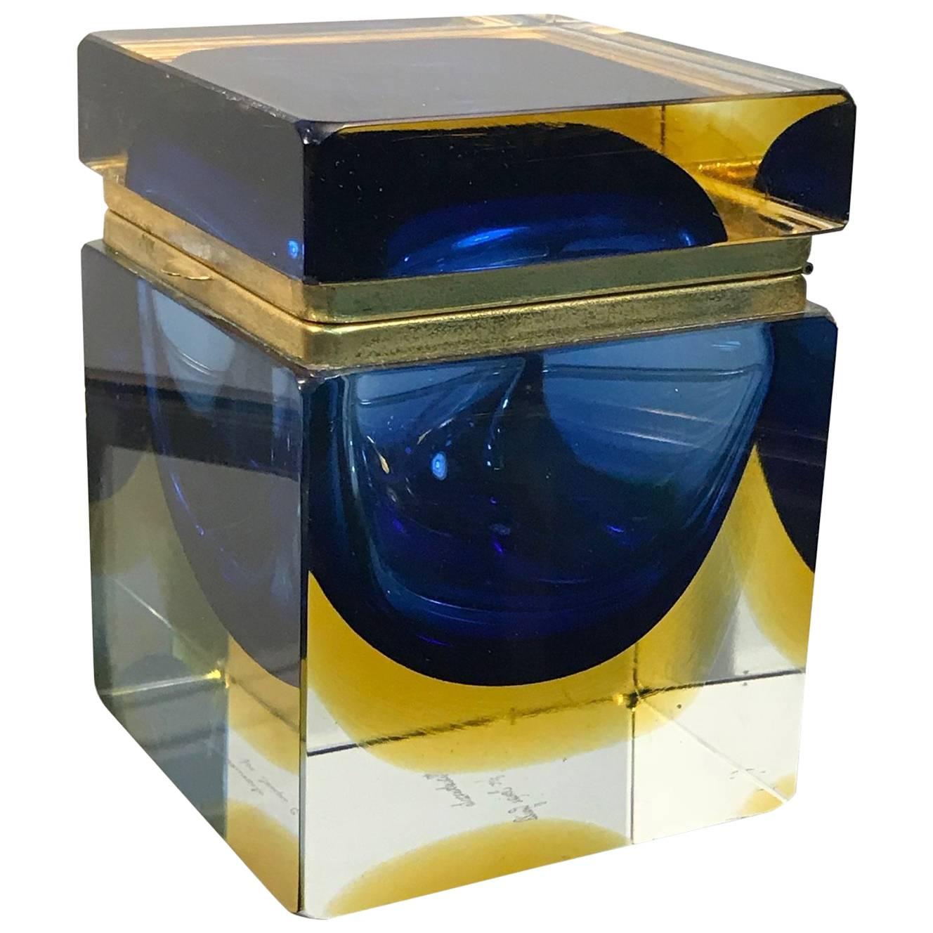 Mandruzzato Designed Jewelry Box Murano Glass For Sale
