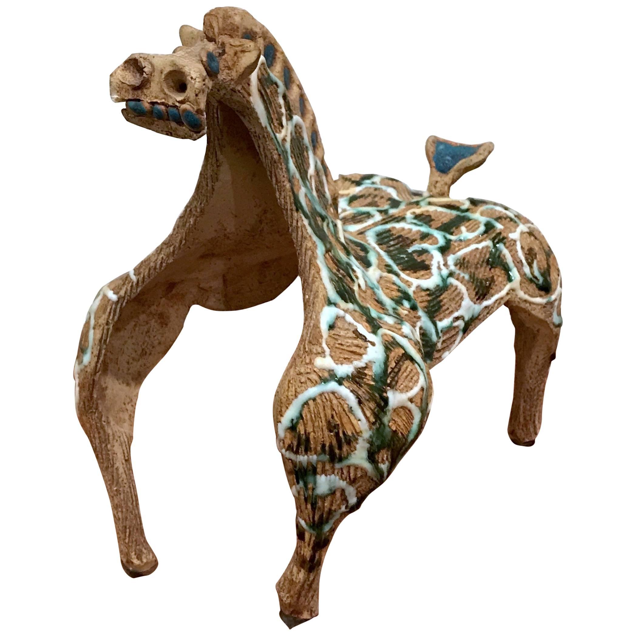 1960s Hal Fromhold Modernist Ceramic Horse Sculpture For Sale